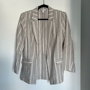 Calvin Klein Stripped Linen Blazer